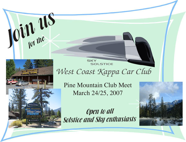 WCKCC Pine Mountain Club Meet March 24/25, 2007